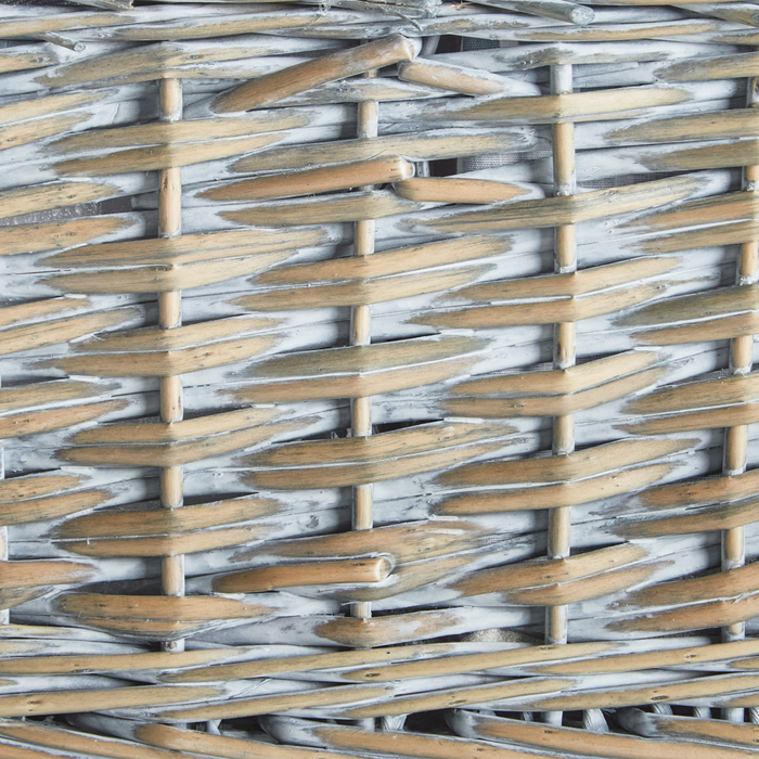 Cesto da picnic in vimini grigio per 4 persone con borsa termica stile semplice elegante