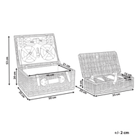 Cesto da picnic in vimini marrone per 4 persone con borsa termica stile semplice ed elegante