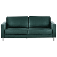 Set da divano 3 posti in velluto verde scuro divano e poltrona con gambe in metallo Design Da Salotto Retrò