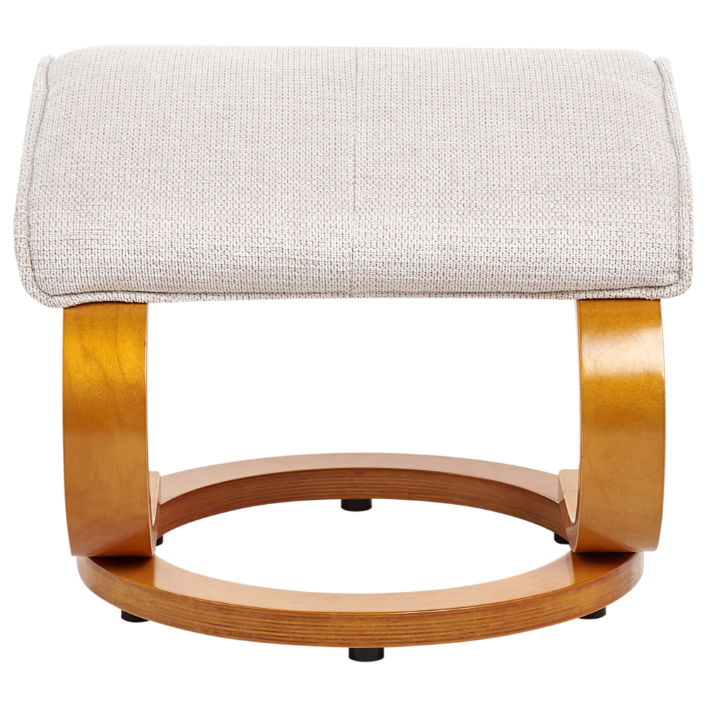 Poltrona reclinabile moderna in tessuto beige chiaro con poggiapiedi Riscaldamento massaggiante design retrò