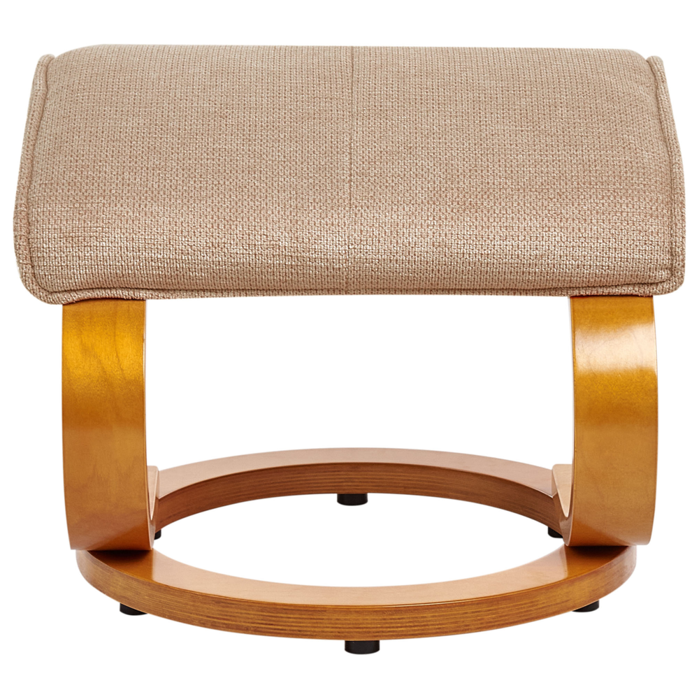 Poltrona reclinabile moderna in tessuto beige con poggiapiedi Riscaldamento massaggiante design retrò