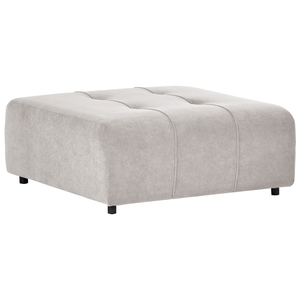 Ottomana imbottita in tessuto grigio chiaro Stile moderno