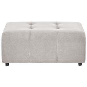 Ottomana imbottita in tessuto grigio chiaro Stile moderno