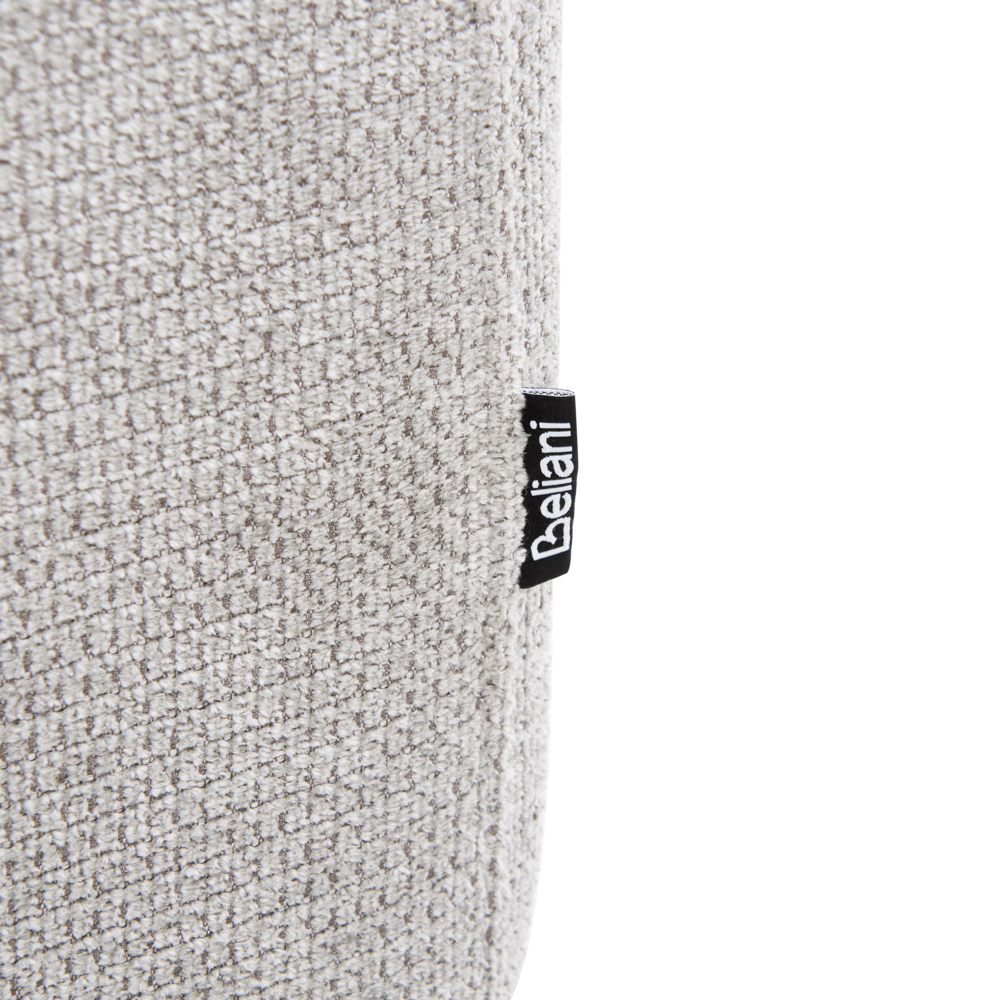 Ottomana imbottita in tessuto grigio chiaro Stile moderno