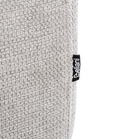 Ottomana imbottita in tessuto grigio chiaro Stile moderno