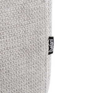 Ottomana imbottita in tessuto grigio chiaro Stile moderno