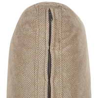 Divano angolare 3 posti rivestito in tessuto a coste con poggiabraccia marrone lato sinistro stile moderno soggiorno