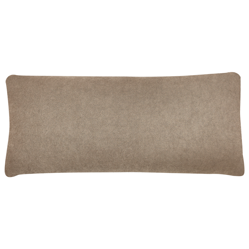 Divano angolare 3 posti rivestito in tessuto a coste con poggiabraccia marrone lato destro stile moderno soggiorno