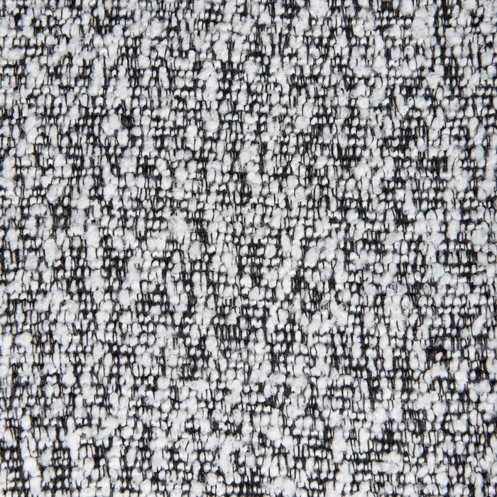 Sedia da pranzo girevole con schienale curvo bouclè bianco e nero stile scandinavo