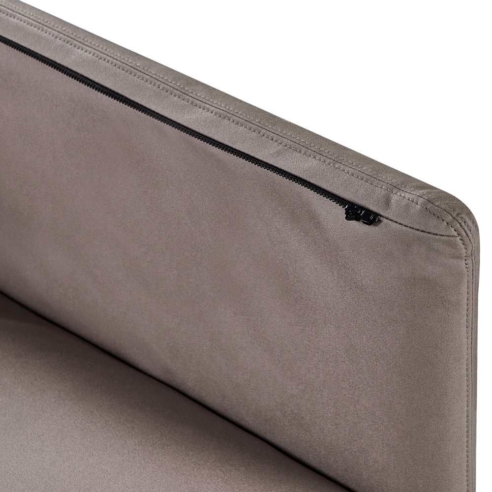 Divano a 3 posti in pelle vegana marrone in poliestere industriale moderno