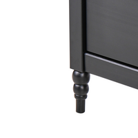 Comodino 2 cassetti retro Comodino 2 cassetti legno chiaro e nero