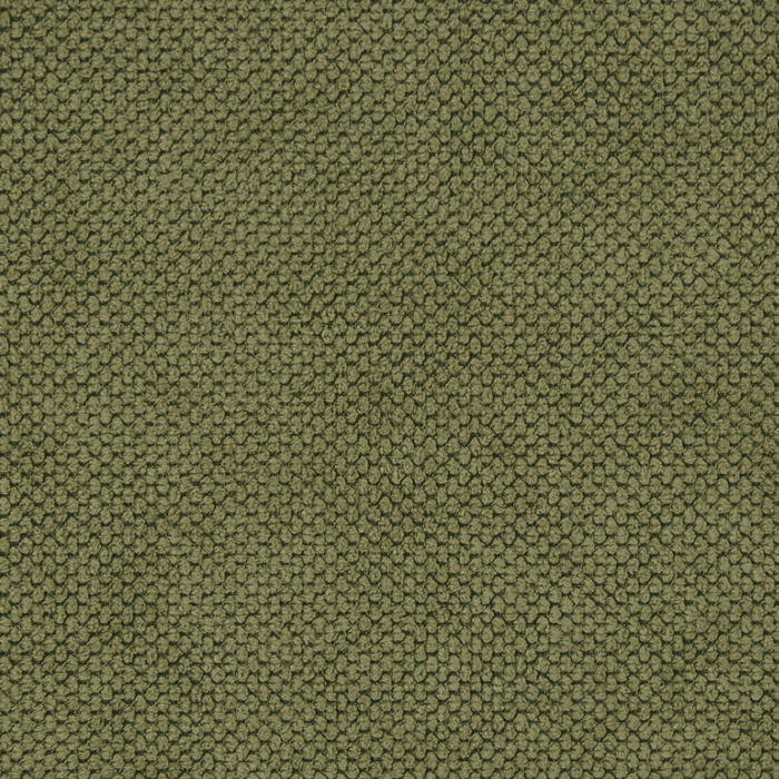 Ottomana imbottita in tessuto verde Gambe nere Stile moderno