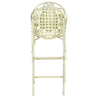 Set di 2 sedie da giardino Bard Verde Ferro Pieghevole Metallo Distressed Outdoor Resistenza alla ruggine UV Stile Francese Retro