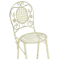 Set di 2 sedie da giardino Bard Verde Ferro Pieghevole Metallo Distressed Outdoor Resistenza alla ruggine UV Stile Francese Retro