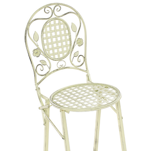 Set di 2 sedie da giardino Bard Verde Ferro Pieghevole Metallo Distressed Outdoor Resistenza alla ruggine UV Stile Francese Retro