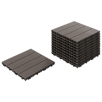 Pavimentazione per esterni grigio grafite piastrelle in composito WPC a incastro resistenti