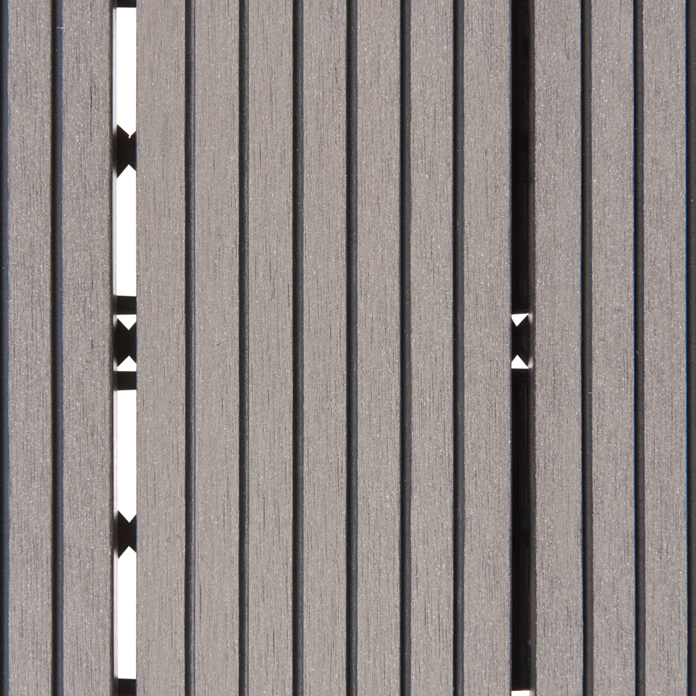 Pavimentazione per esterni grigio piastrelle in composito WPC a incastro resistenti