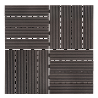 Pavimentazione per esterni grigio grafite piastrelle in composito WPC a incastro resistenti