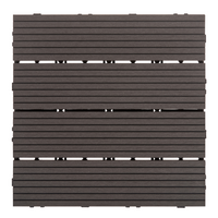 Pavimentazione per esterni grigio grafite piastrelle in composito WPC a incastro resistenti