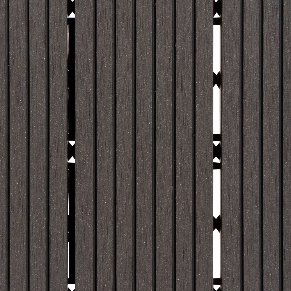 Pavimentazione per esterni grigio grafite piastrelle in composito WPC a incastro resistenti