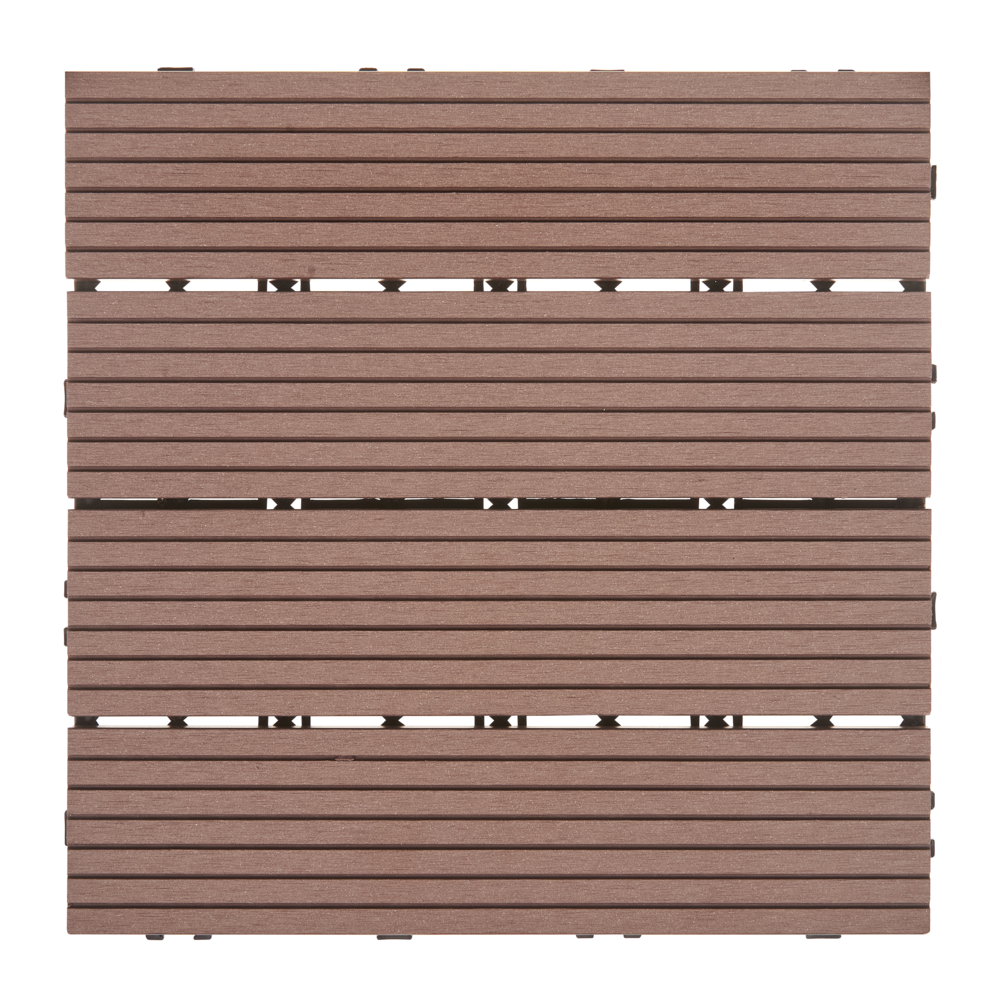Pavimentazione per esterni marrone piastrelle in composito WPC a incastro resistenti