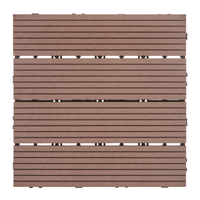 Pavimentazione per esterni marrone piastrelle in composito WPC a incastro resistenti