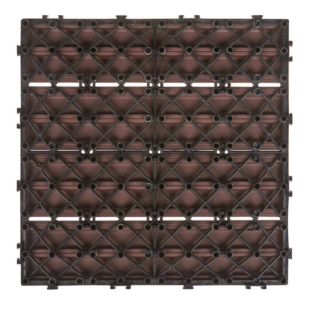 Pavimentazione per esterni marrone piastrelle in composito WPC a incastro resistenti