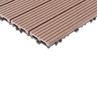 Pavimentazione per esterni marrone piastrelle in composito WPC a incastro resistenti