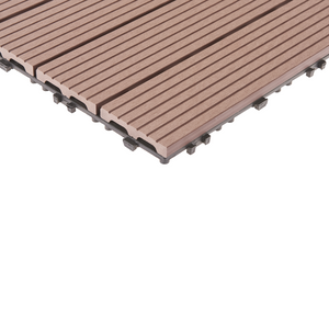 Pavimentazione per esterni marrone piastrelle in composito WPC a incastro resistenti