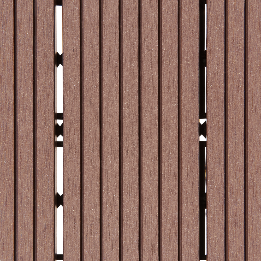 Pavimentazione per esterni marrone piastrelle in composito WPC a incastro resistenti