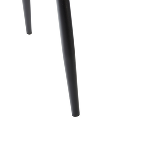 Set di 4 sedie da pranzo in velluto nero Gambe in ferro stile moderno