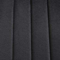 Set di 4 sedie da pranzo in velluto nero Gambe in ferro stile moderno