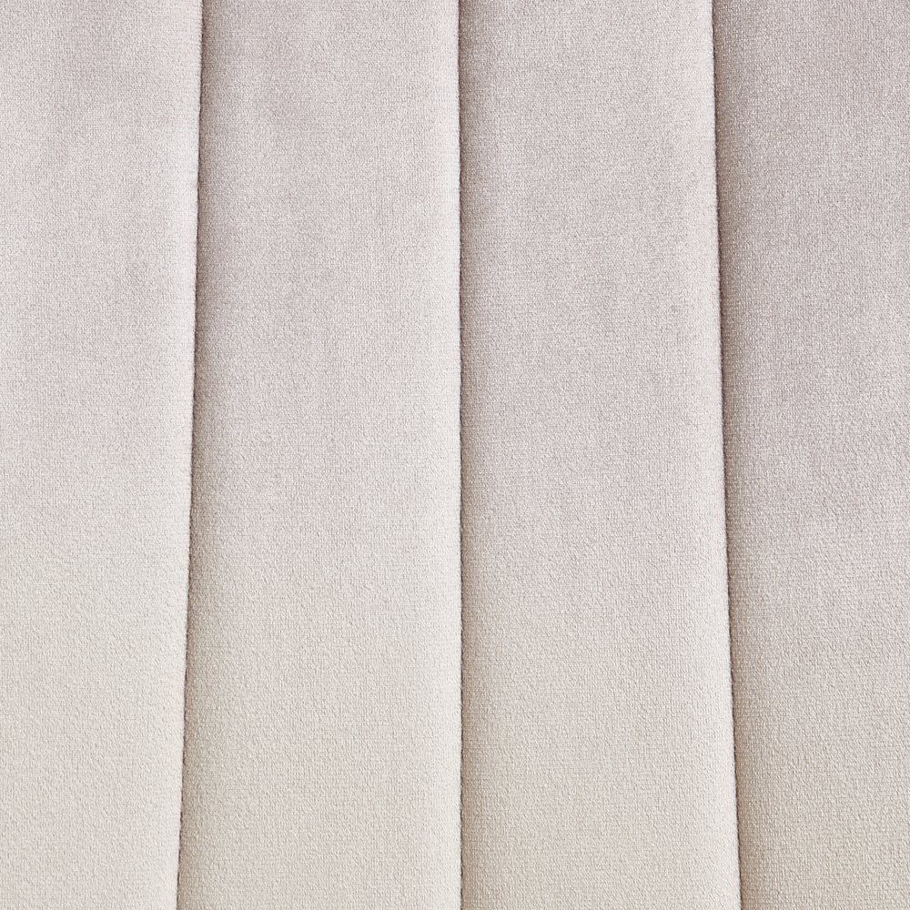 Set di 4 sedie da pranzo in velluto beige Gambe in ferro stile moderno