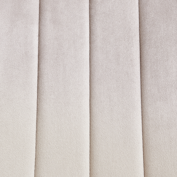 Set di 4 sedie da pranzo in velluto beige Gambe in ferro stile moderno