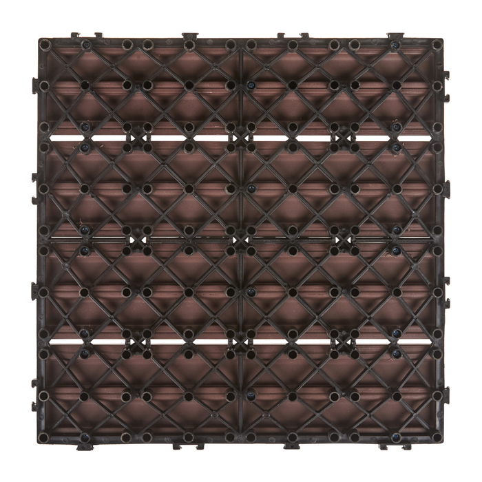 Pavimentazione per esterni marrone piastrelle in composito WPC a incastro resistente