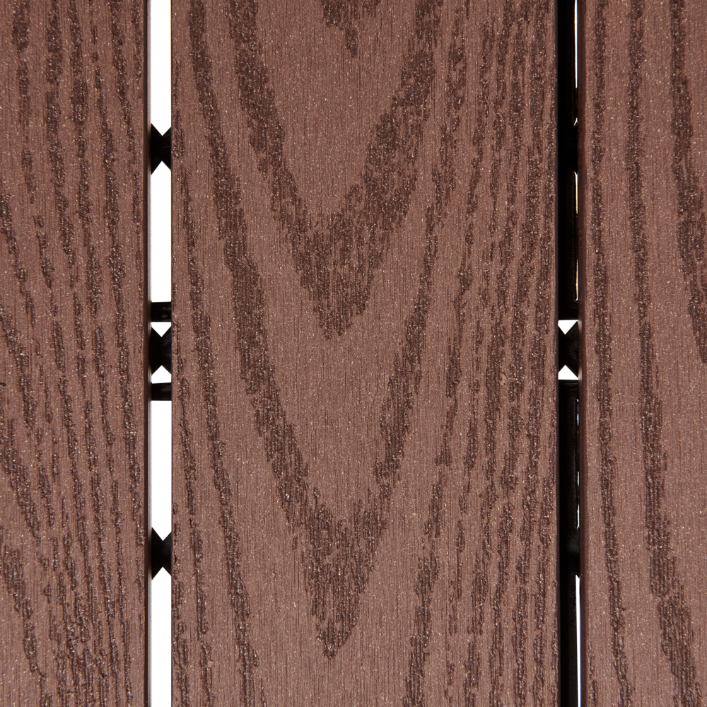 Pavimentazione per esterni marrone piastrelle in composito WPC a incastro resistente