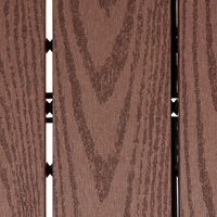 Pavimentazione per esterni marrone piastrelle in composito WPC a incastro resistente