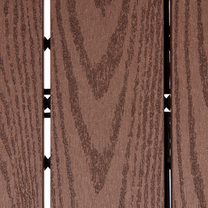 Pavimentazione per esterni marrone piastrelle in composito WPC a incastro resistente