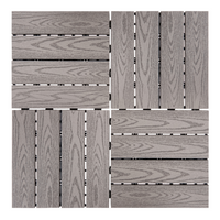 Pavimentazione per esterni grigio piastrelle in composito WPC a incastro resistente