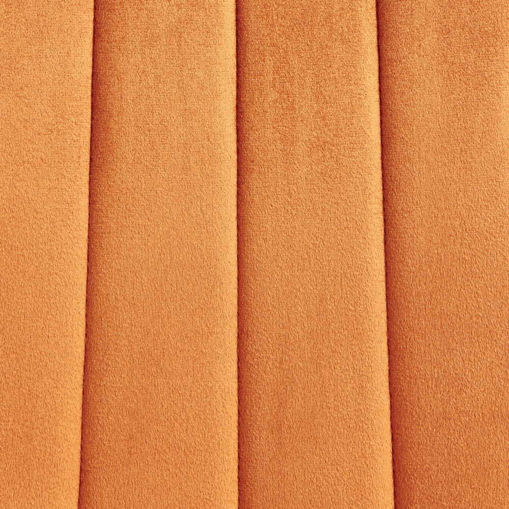 Set di 4 sedie da pranzo in velluto arancione Gambe in ferro stile moderno