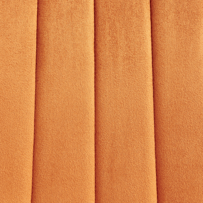 Set di 4 sedie da pranzo in velluto arancione Gambe in ferro stile moderno