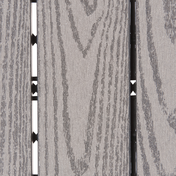 Pavimentazione per esterni grigio piastrelle in composito WPC a incastro resistente