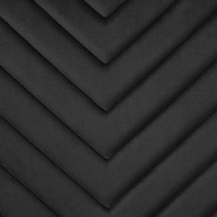 Set di 4 sedie da pranzo in velluto per la sala da pranzo gambe in ferro nero stile elegante