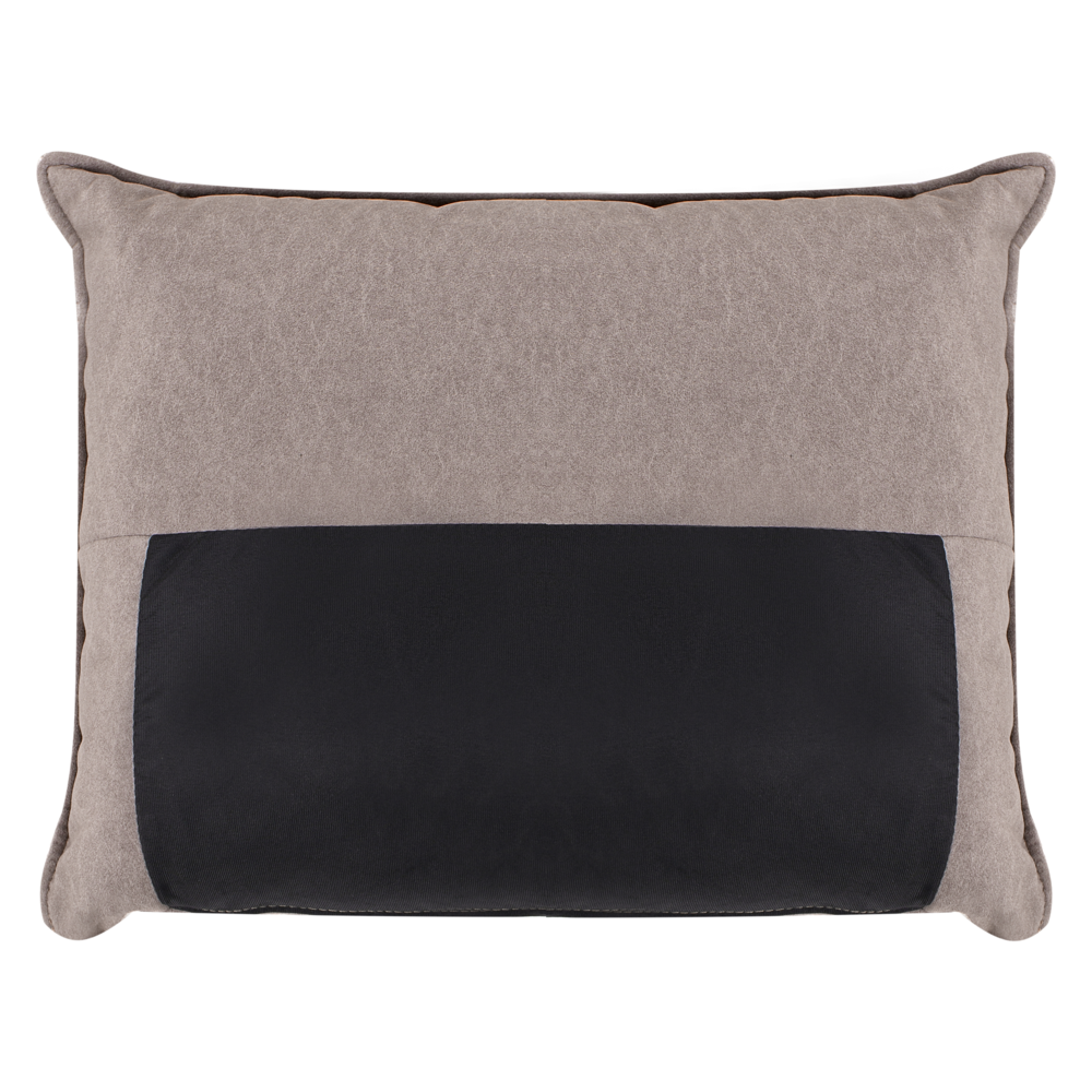 Divano componibile angolare in tessuto tortora lato destro Cuscino schienale stile moderno