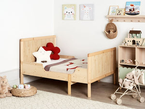 Letto per bambini allungabile in legno di pino chiaro UE misura singola 3ft 90 x130/160/200 cm con rete a doghe per la cameretta