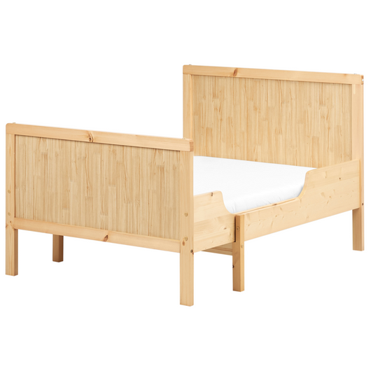Letto per bambini allungabile in legno di pino chiaro UE misura singola 3ft 90 x130/160/200 cm con rete a doghe per la cameretta