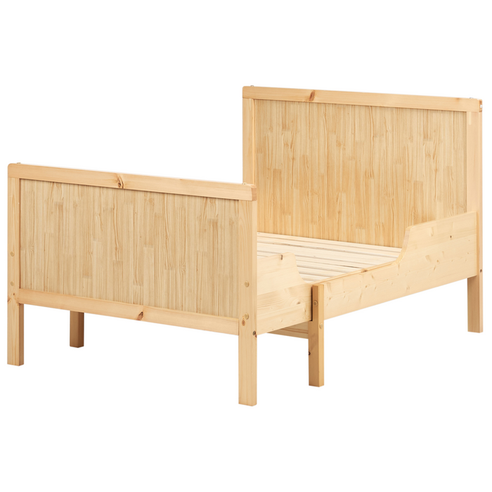 Letto per bambini allungabile in legno di pino chiaro UE misura singola 3ft 90 x130/160/200 cm con rete a doghe per la cameretta