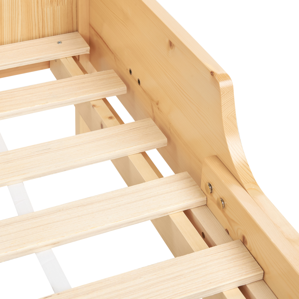 Letto per bambini allungabile in legno di pino chiaro UE misura singola 3ft 90 x130/160/200 cm con rete a doghe per la cameretta