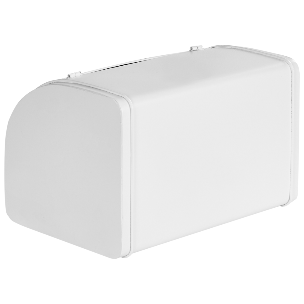 Cestino per pane bianca in metallo 39 x 24 x 21 cm decorativa ed elegante con coperchio