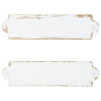 Set di 2 decorazioni da parete in ferro bianco appese a parete, pezzo metallico in stile glamour